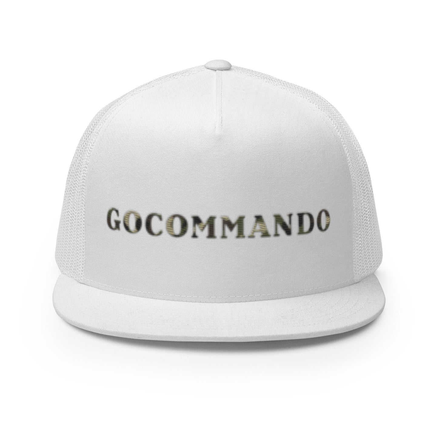 GOCOMMANDO Camo Yupoong 6006 Flat Bill Trucker Hat